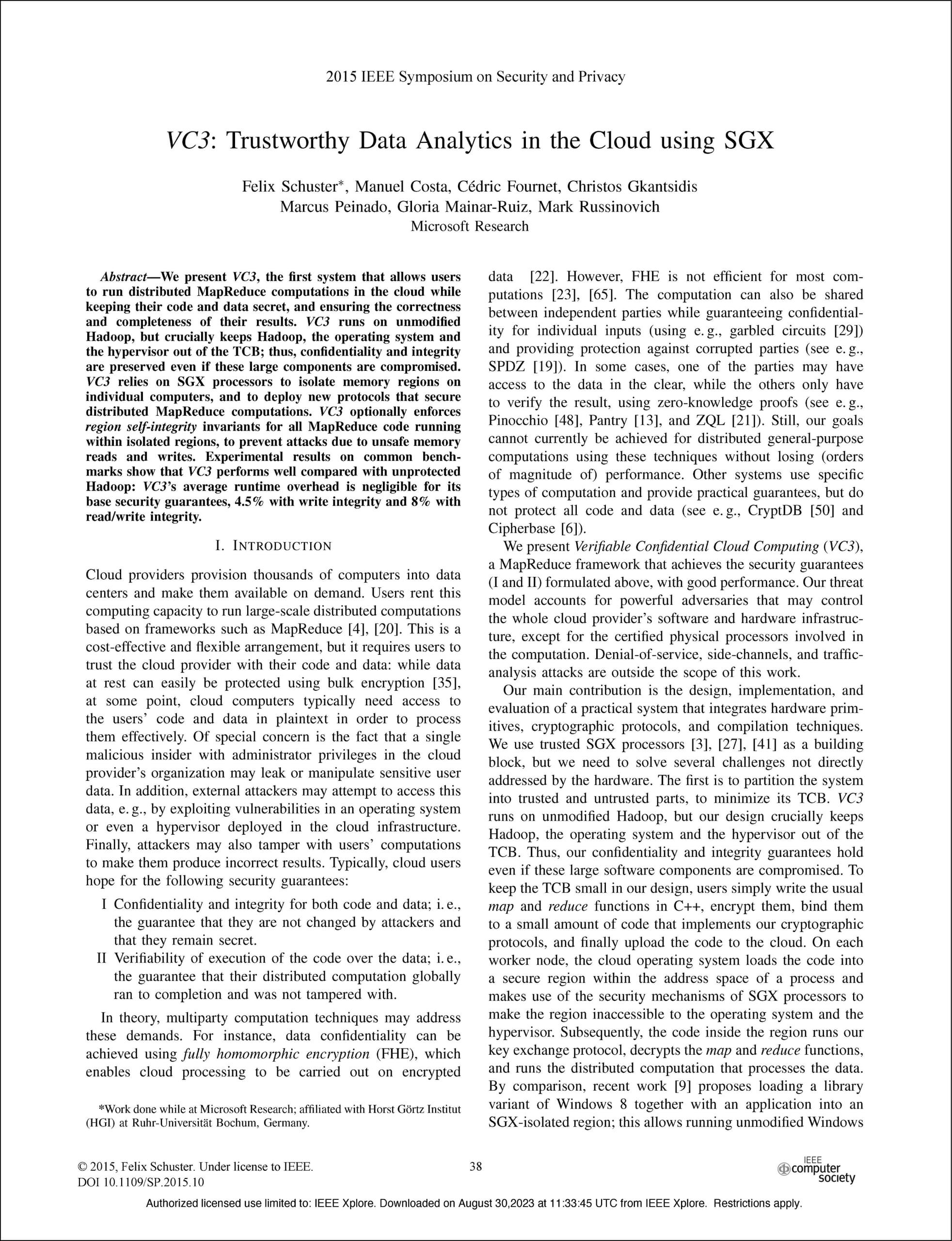 Research paper first page